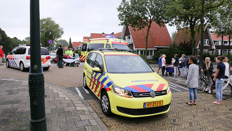 Motorrijder gewond na uitglijder op Beethovensingel