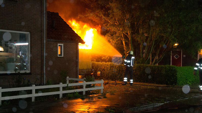 Dubbele brandstichting bij woning Noord- Scharwoude 