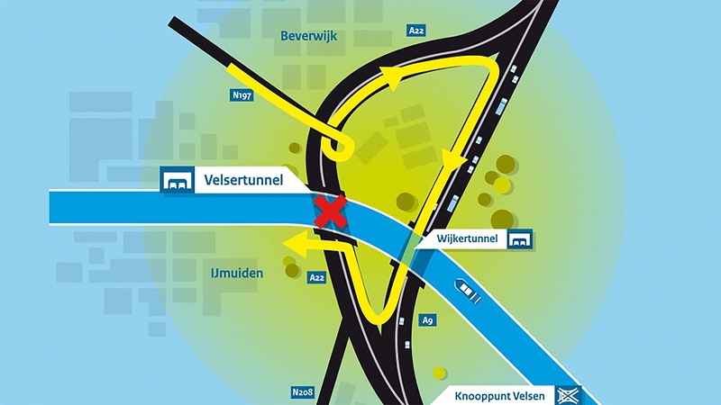 Velsertunnel vanaf half april negen maanden afgesloten: een overzicht van de tijdelijke routes