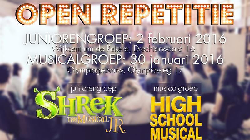 Open repetities voor musicalgroepen van Oberon