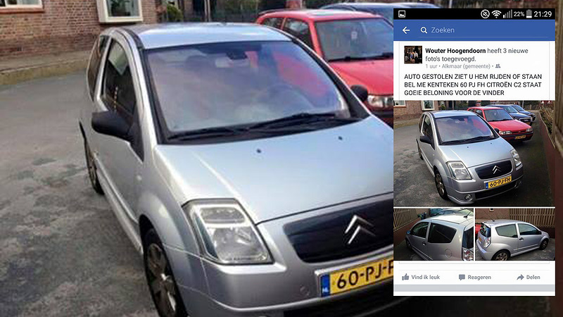 Auto op klaarlichte dag gestolen op de Herenweg