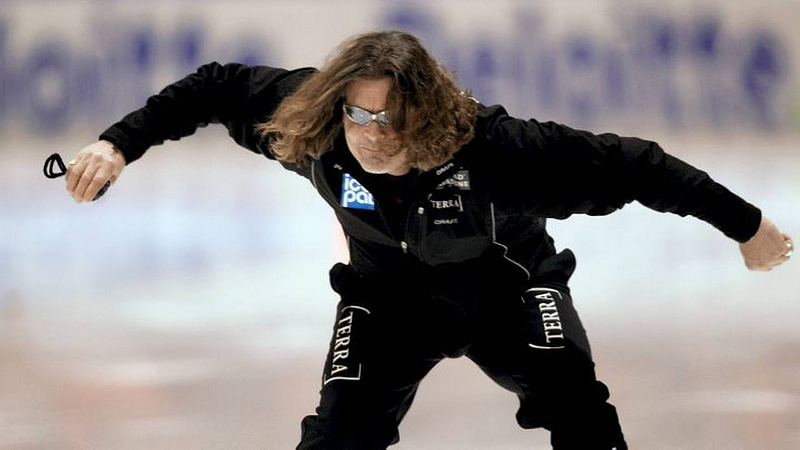 Schaatscoach Peter Mueller  met (ex-) toppers bij IJsbaan De Meent