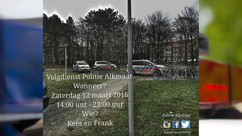 Derde volgdienst politie Alkmaar: twee kop-staartbotsingen en een bedreiging