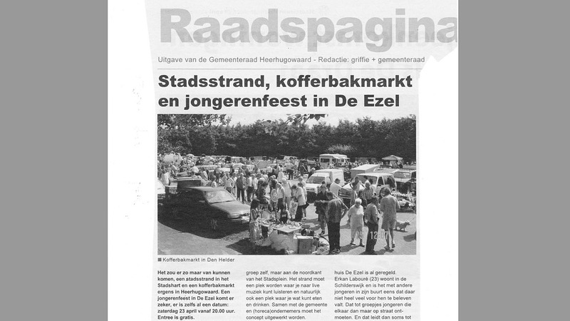 Raadspagina kondigt jongerenfeest aan in De Ezel, buurthuis weet van niets