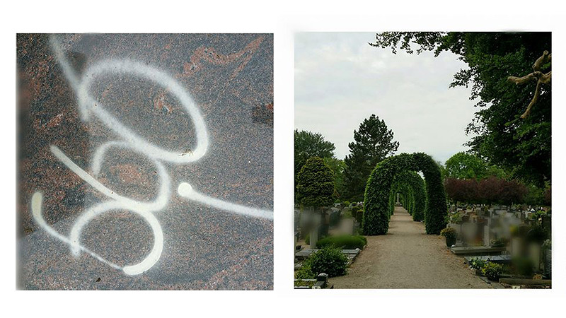 Graven beklad en vernield op begraafplaats Prins Bernhardlaan