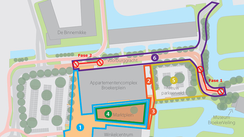 Verlegging Voorburggracht bij winkelcentrum voor bouwvak gereed