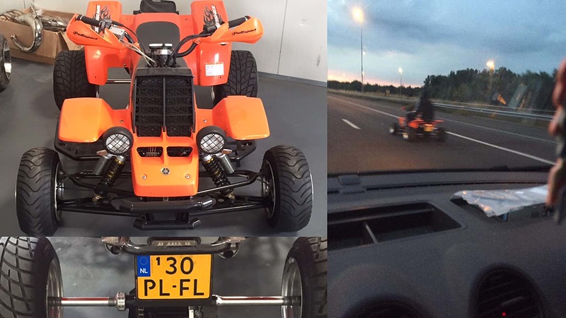 In Zuid-Holland gestolen quad gespot op A9 richting Alkmaar, eigenaar looft 1.000 euro uit voor tip