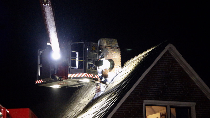 Schoorsteenbrand in huis aan Pastoor H.C. Maatstraat