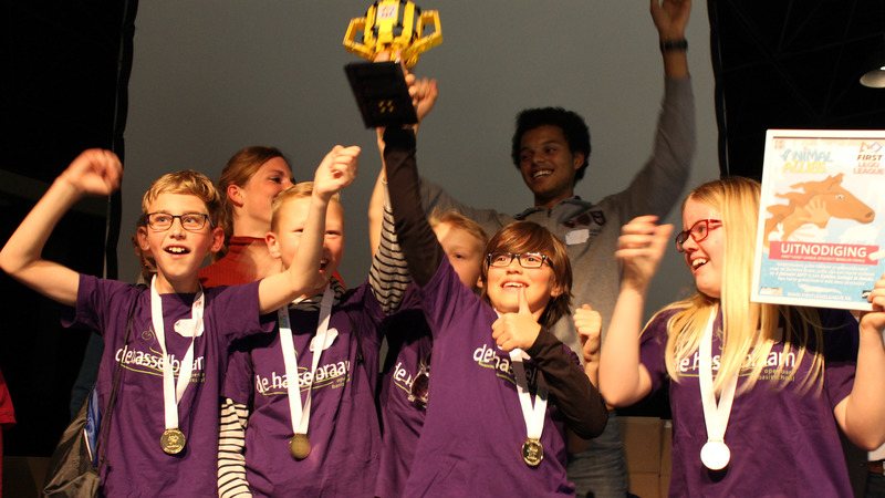 Hasselbraam wint FIRST LEGO League bij Inholland Alkmaar