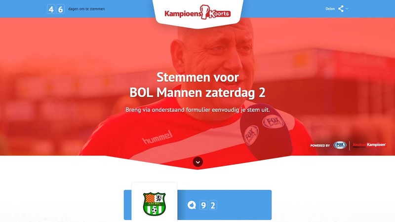 Stem op BOL 2 voor live tv-uitzending titelstrijd
