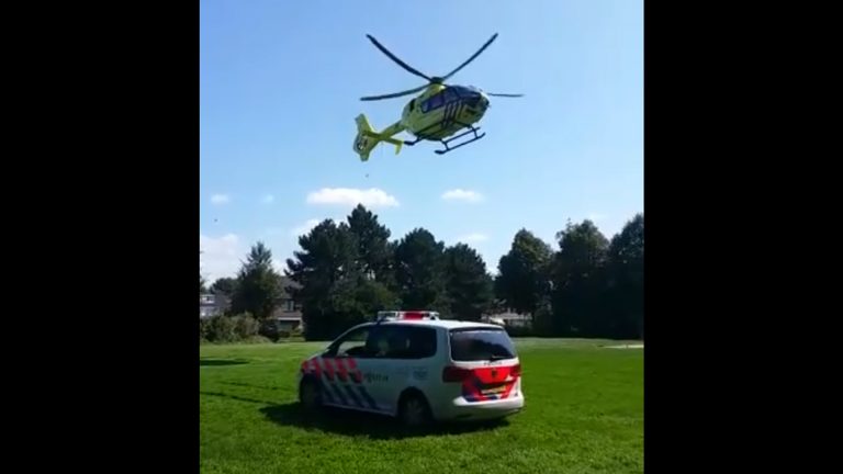 Traumaheli ingezet na medisch incident Beethovensingel