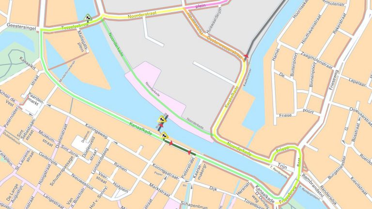 Wegverhoging Kanaalkade bij Gedempte Nieuwesloot