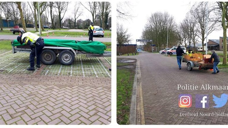 Aanhangers van de weg gehaald bij verkeerscontrole Herenweg Oudorp