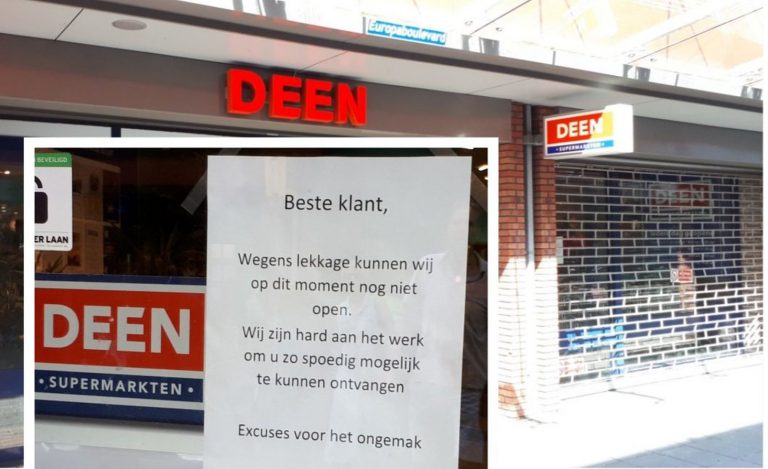 Wietplantage in woning zorgt voor fikse wateroverlast bij supermarkt Deen