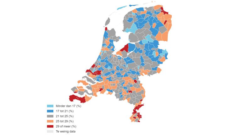 Gezondheidsgevoel Alkmaarders en Heerhugowaarders in 2016 onder gemiddelde