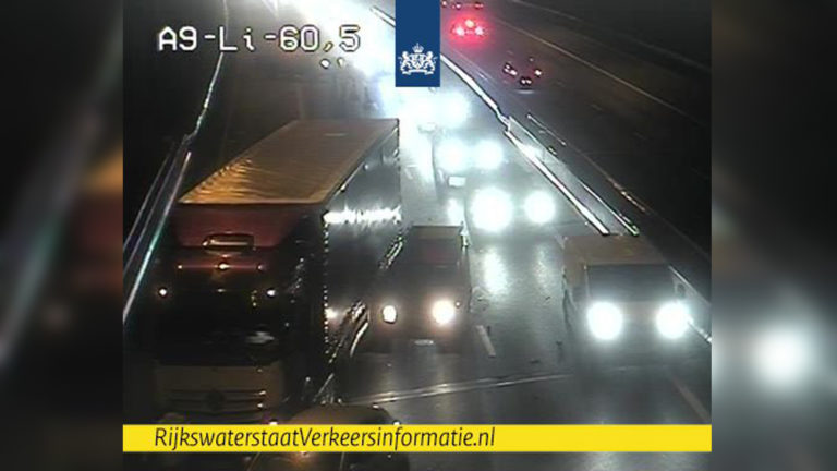 Ongeval op A9 bij Uitgeest zorgt tot Heerhugowaard voor overlast