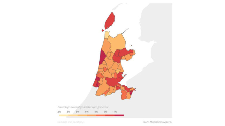 Langedijk scoort laag in provincie met overmatig drankgebruik