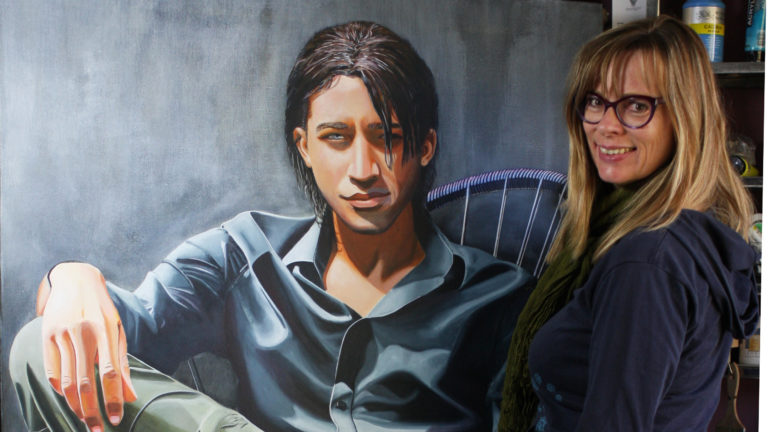 Expositie schilderijen van Oudorpse Edith Van Campfort in De Sociëteit