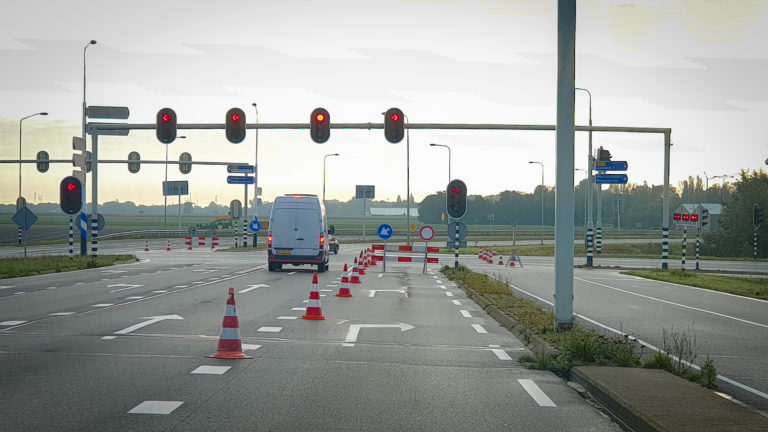 N244 niet meer open tot na herstelwerkzaamheden