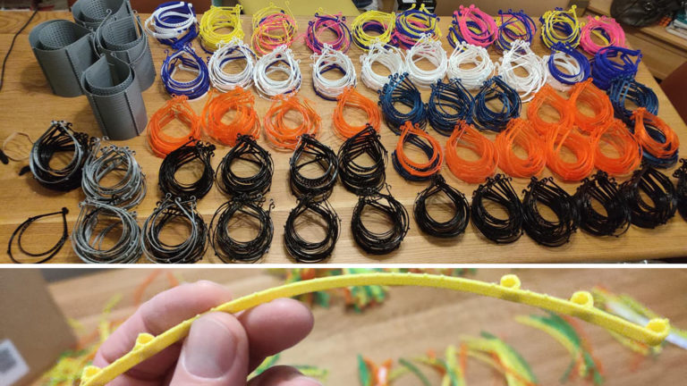 Junior IOT maken in één weekend 760 gezichtsschermen en 800 clips voor de zorg