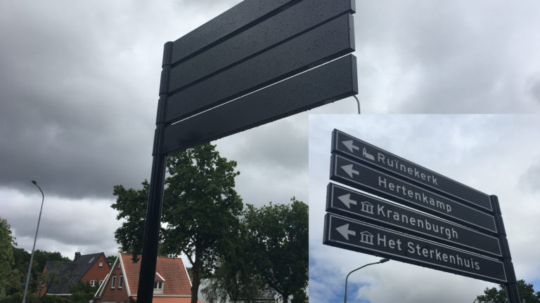 Blanco verwijsborden in Bergen bevallen nog niet