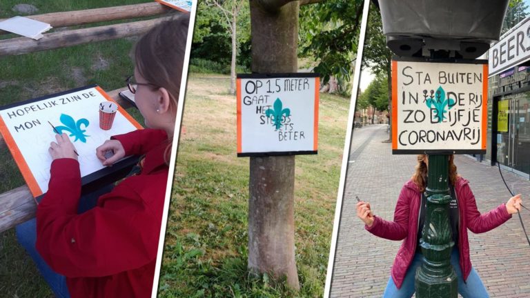 Handhaving dwarsboomt ludieke actie Alkmaarse scouts: “We moesten alle borden weghalen”
