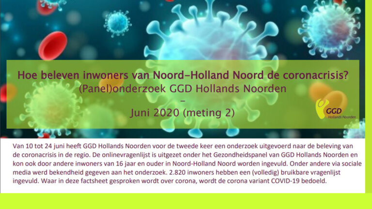 Vervolgonderzoek GGD HN naar beleving coronaperiode: nu veel minder zorgen
