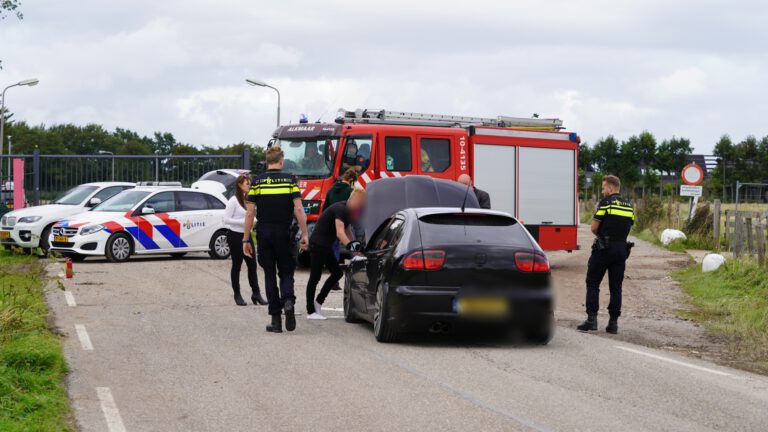 Politie blust autobrand op Kolonel Sneepweg in Bergen