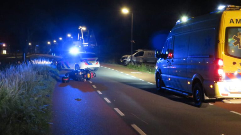 Motorrijder gewond na eenzijdig ongeval op Kanaaldijk Koedijk