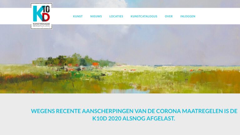 Kunst10daagse 2020 in Bergen afgelast door opleving corona-pandemie
