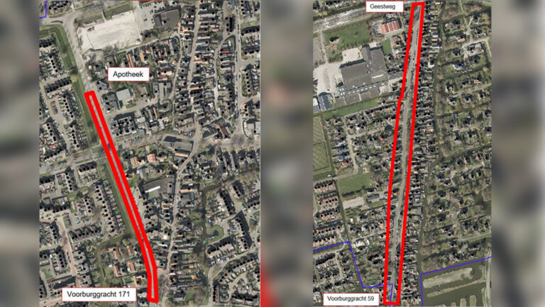 Groot onderhoud aan asfalt van Voorburggracht in Zuid-Scharwoude