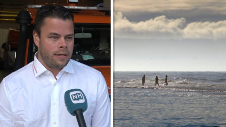 Egmondse Reddingsbrigade alsnog naar het strand voor ‘wilde’ nieuwjaarsduiker