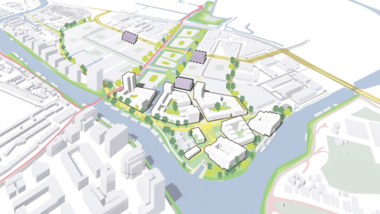 Eerste ontwerp Witsenterrein in Oudorp: 600 woningen, 5.900 m2 werkruimte en veel groen