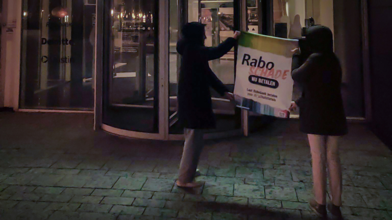 Ook regiovestiging Rabobank doelwit van actie Greenpeace