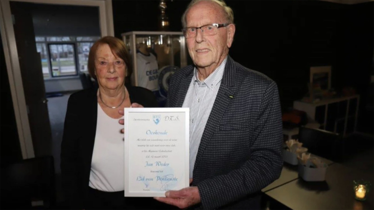 Jan Weder krijgt onderscheiding; al 80 jaar lid van DTS