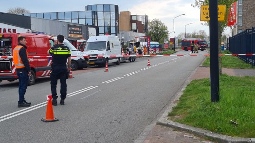 Nijverheidsstraat in Heerhugowaard afgesloten vanwege gaslek