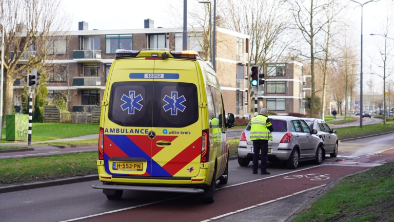 Kop-staartbotsing bij oversteekplaats op Koelmalaan in Alkmaar