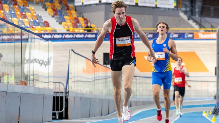 Atleet Jeff Tesselaar na ziekte toch op podium bij NK Meerkamp indoor