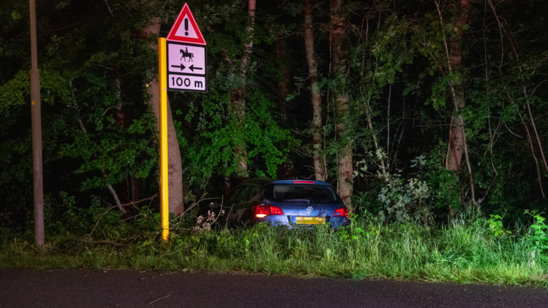 Beschonken bestuurder rijdt in berm Schoorl en probeert weg te lopen