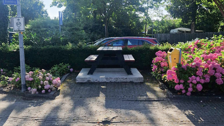 [UPDATE] Picknicktafel Roode Leeuw moet weg na klacht uit de buurt: “Heb dat ding neergezet als mooi gebaar”