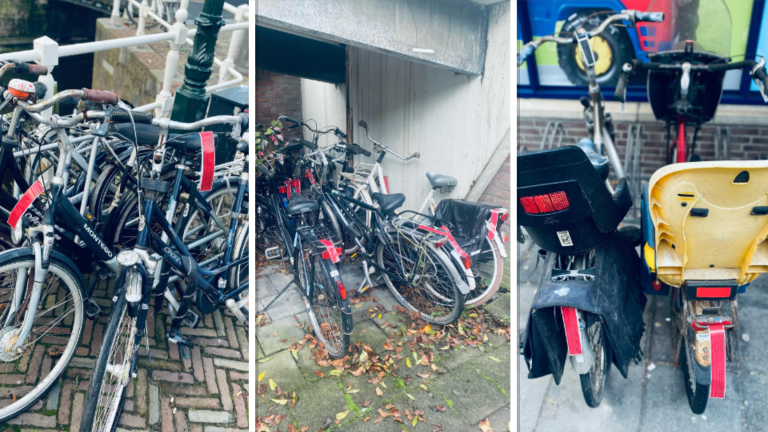 Tweehonderd ongewenste fietsen in Alkmaar voorzien van waarschuwingssticker