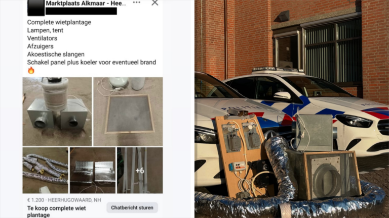 Politie neemt te koop aangeboden hennepteeltset in beslag: “Van geen kwaad bewust”