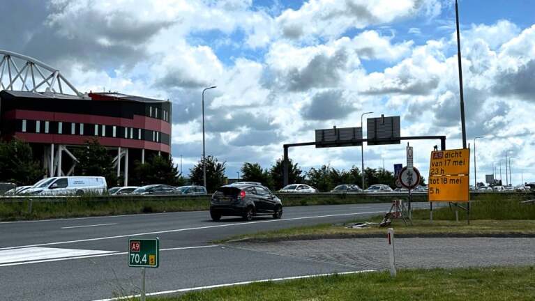 Minder plek, lagere snelheden: werk aan A9 van start gegaan
