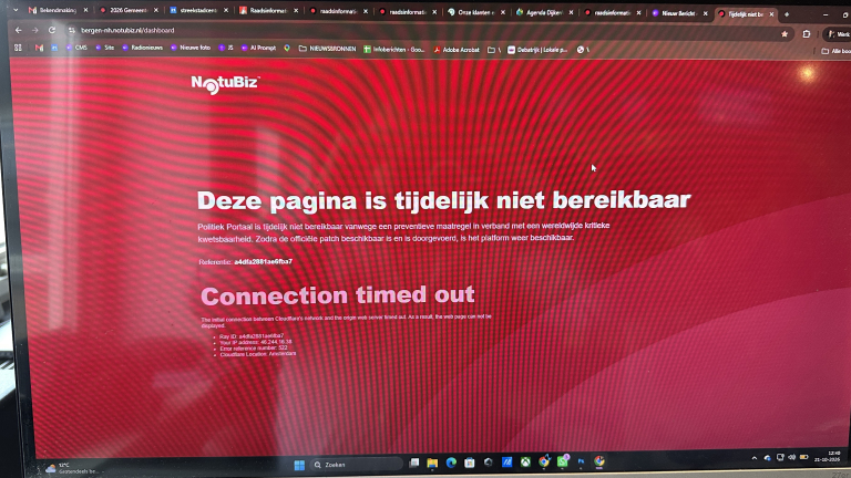 Raadsinformatie Alkmaar, Uitgeest, Bergen en Castricum uit voorzorg offline: “Kwetsbaarheden ontdekt”