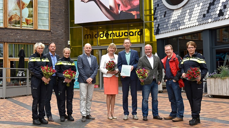 Winkelcentrum Middenwaard krijgt hoogste waardering van Keurmerk Veilig Ondernemen