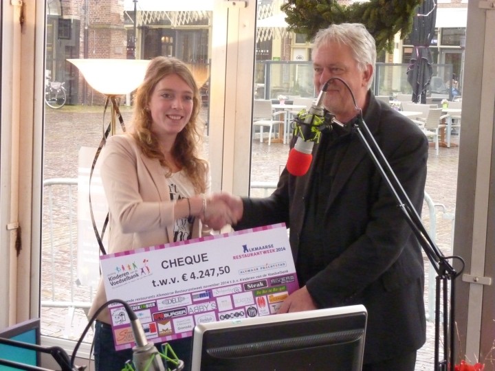 Vierde Alkmaarse Restaurantweek een succes met opbrengst van € 4.247,50 (FOTO)