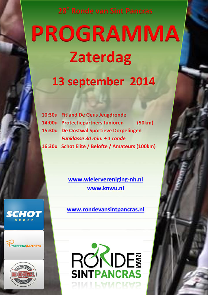 28e ronde van Sint Pancras op zaterdag 13 september (Flyer)