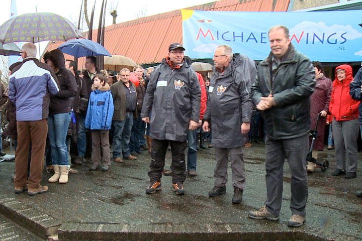 Wandelaars voor Santiago de Compostella zijn in Zaandam (foto's)