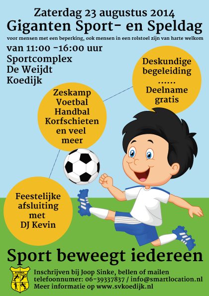 Sport & Speldag voor mensen met een beperking (FLYER)