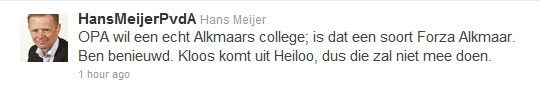 Mogelijk zondagavond nieuw Alkmaars college